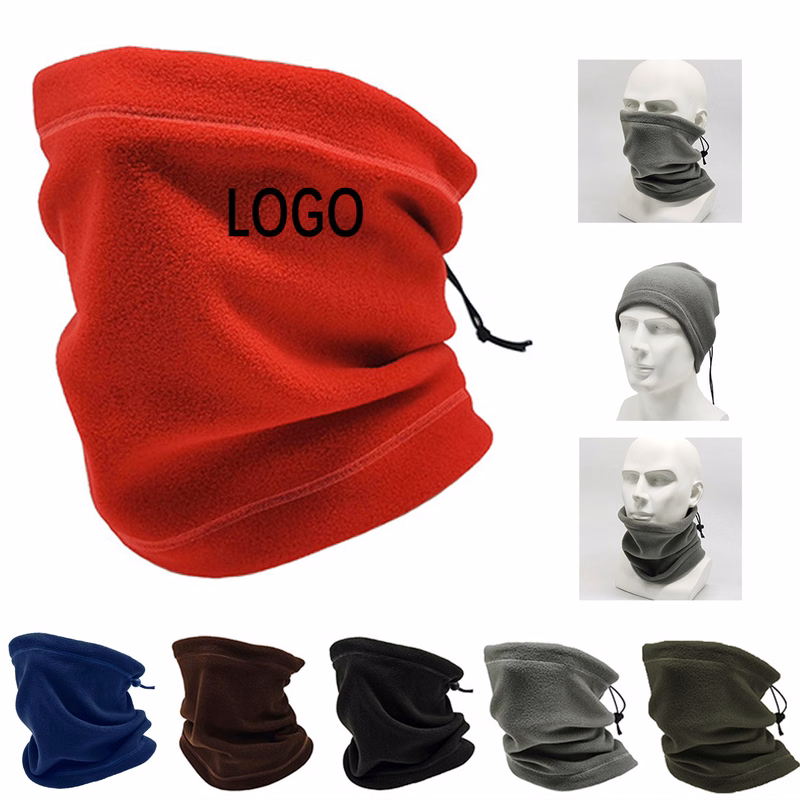 Adjustable Polar Fleece Neck Warmer Face Mask Wrap