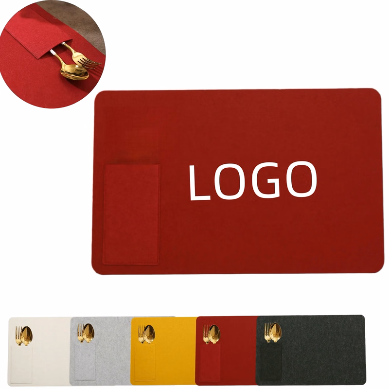 Rectangular Felt Placemat Desk Pad Dining Table Mat