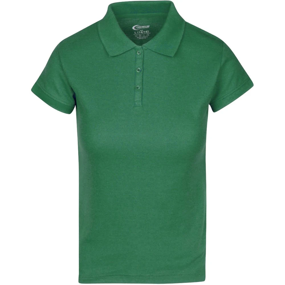 Juniors' Polo Uniform Shirts - Hunter Green Size Large 1