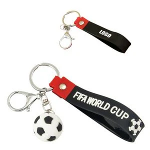 Stylish World Cup 3D Football PVC Keychain Key Ring 1
