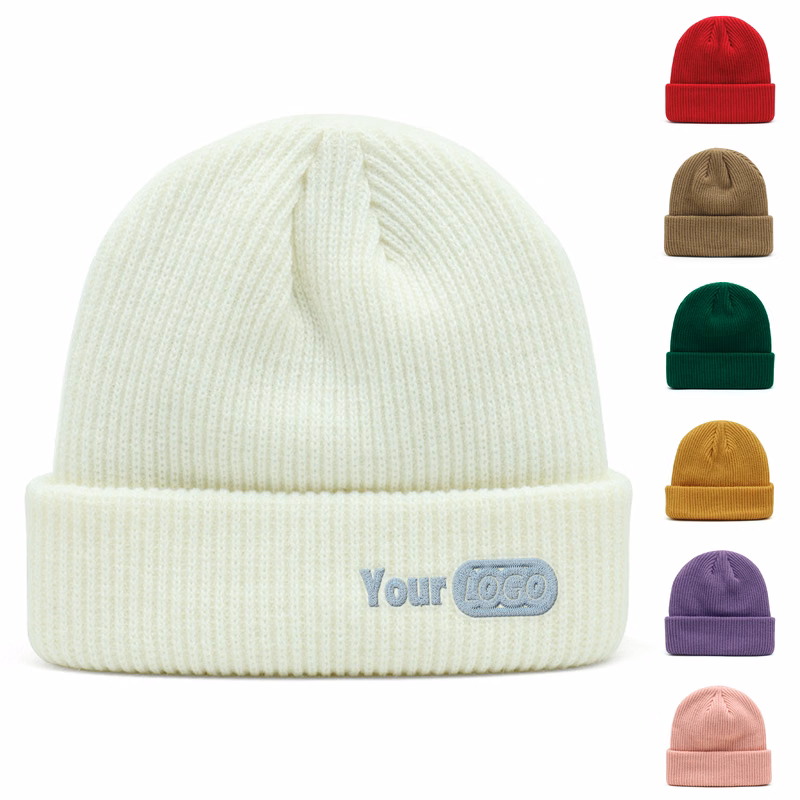 Knit Solid Color Warm Coarse Yarn Hat