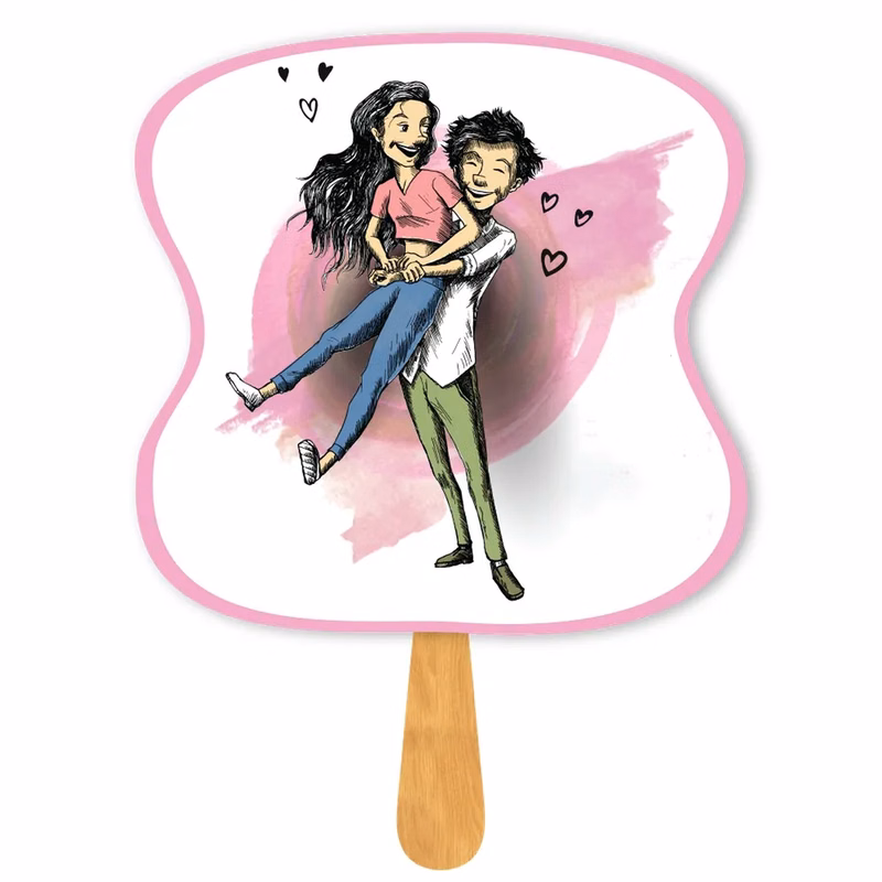 Hourglass Hand Fan