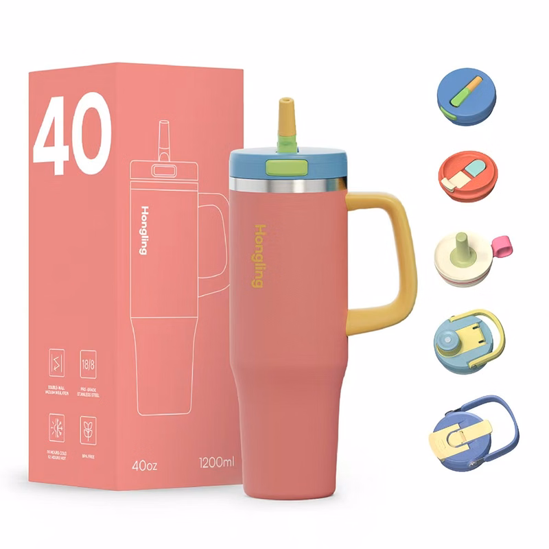 30oz &40ozStainless Steel Vacuum Insulated Car Tumbler with Handle