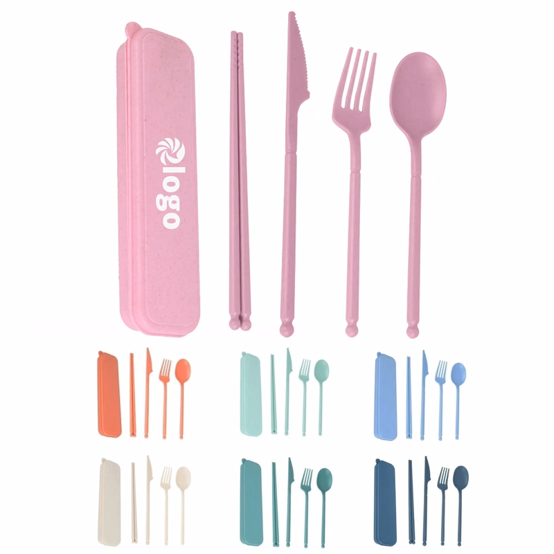4Pcs Wheat Straw Cutlery Set
