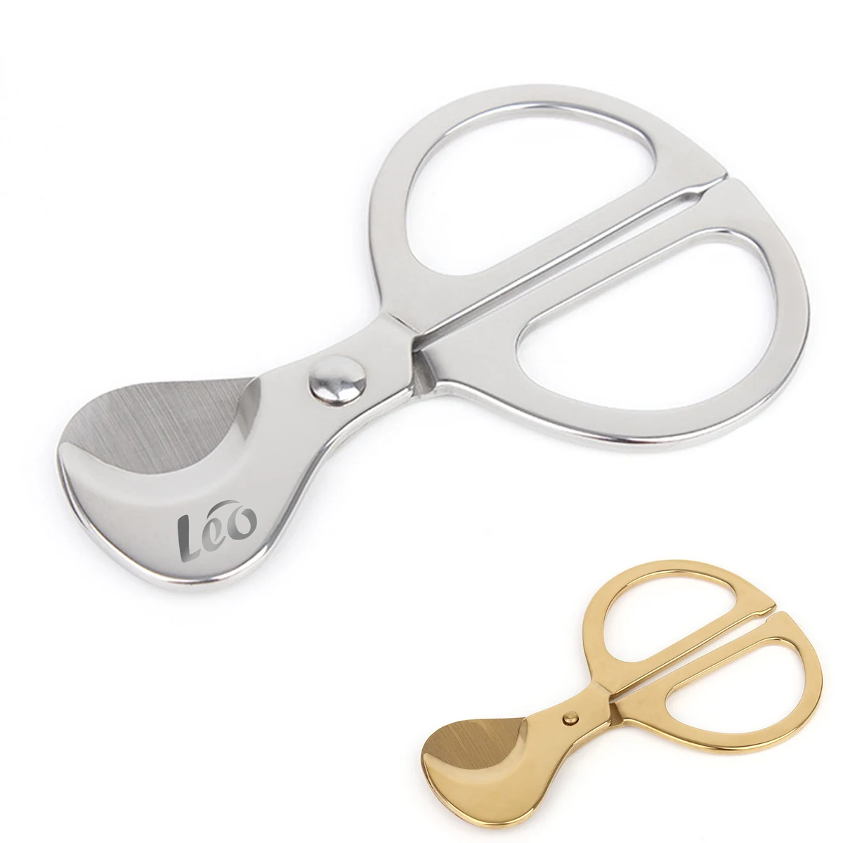 Ergonomic Handle Stainless Steel Cigar Scissors 1