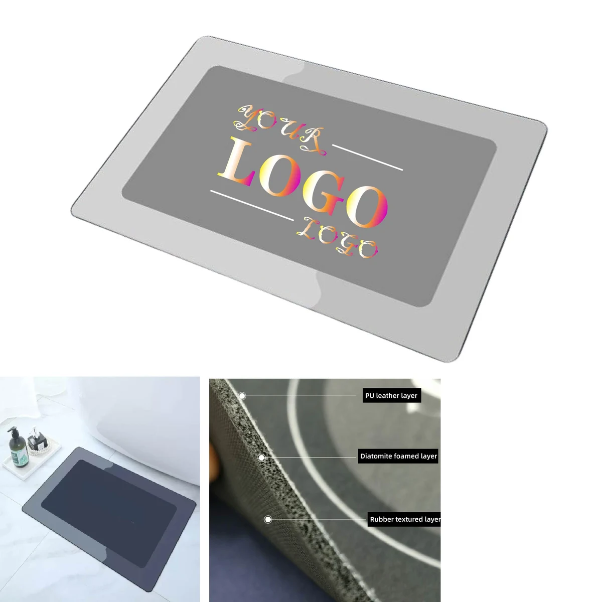 MOQ 10 pcs Rubber Bath Mat 1