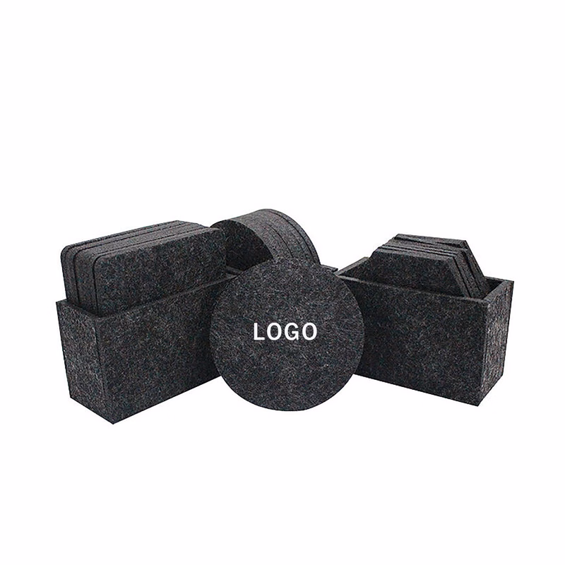 Round Felt Drink Coasters Set