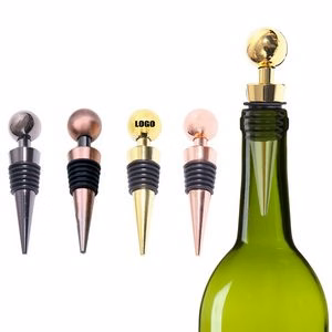 Stylish Colored Ball Top Wine Cork Bottle Stopper