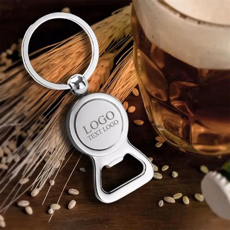 Metal Chrome Bottle Opener Keychains
