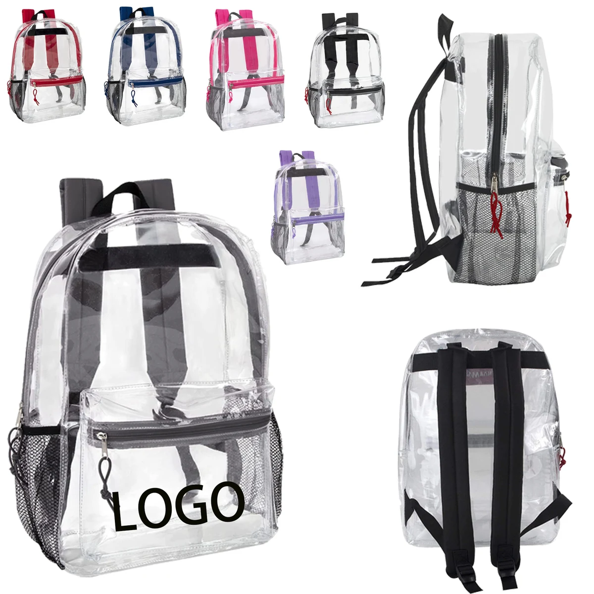 Clear Backpack with Shoulder Straps 1