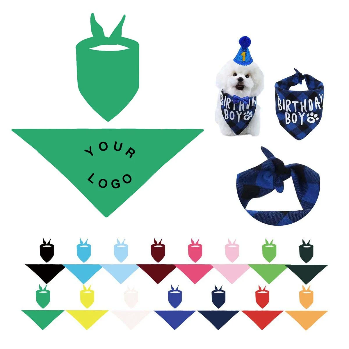 Polyester Dog Bandana for Small and Large Breeds 1