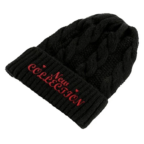Chunky Cable Knit Cuffed Beanie With Custom Logo 1