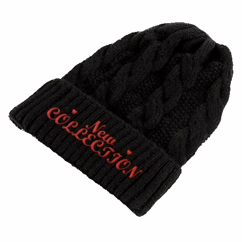 Chunky Cable Knit Cuffed Beanie With Custom Logo