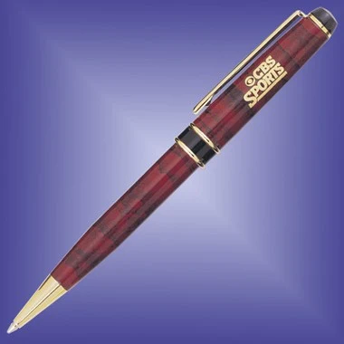 Marbleized Burgundy Alpine Ball Pen 1
