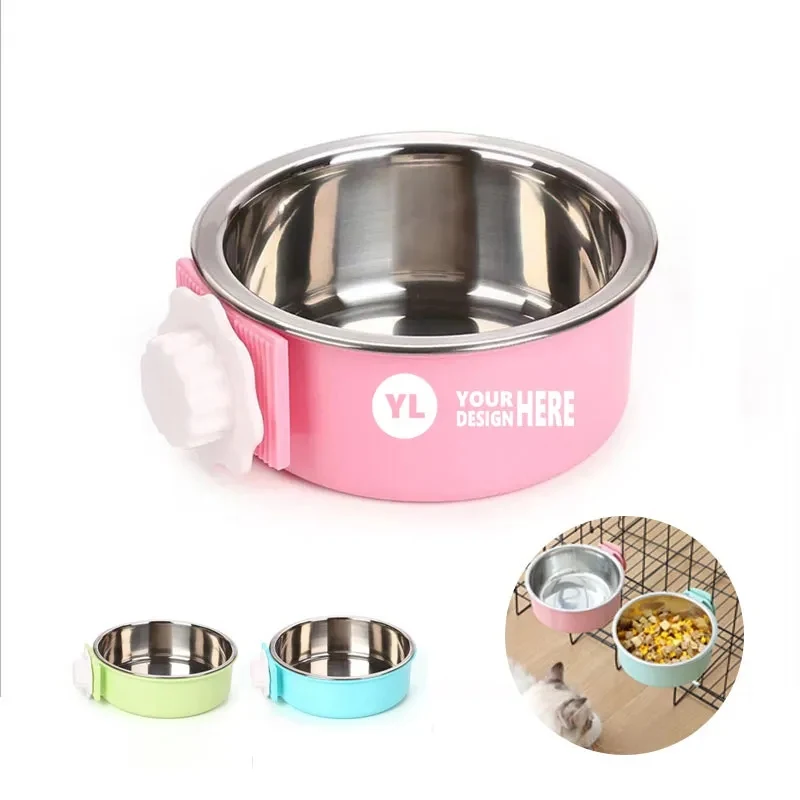 Stainless Steel Hanging Pet Bowl 1