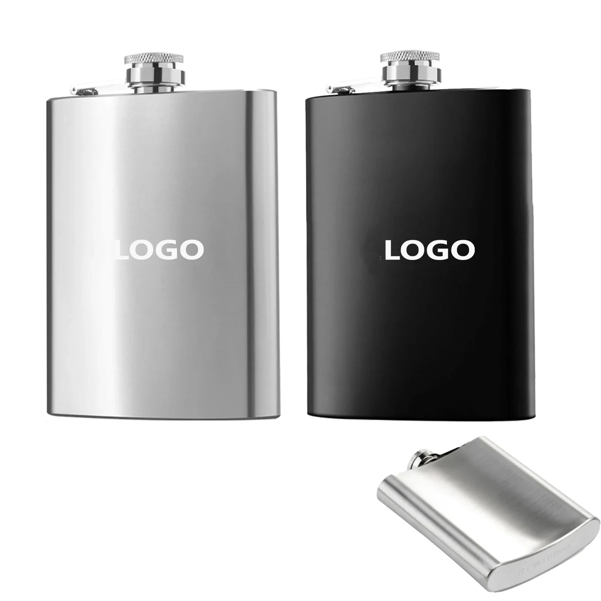8oz Stainless Steel Hip Flask 1