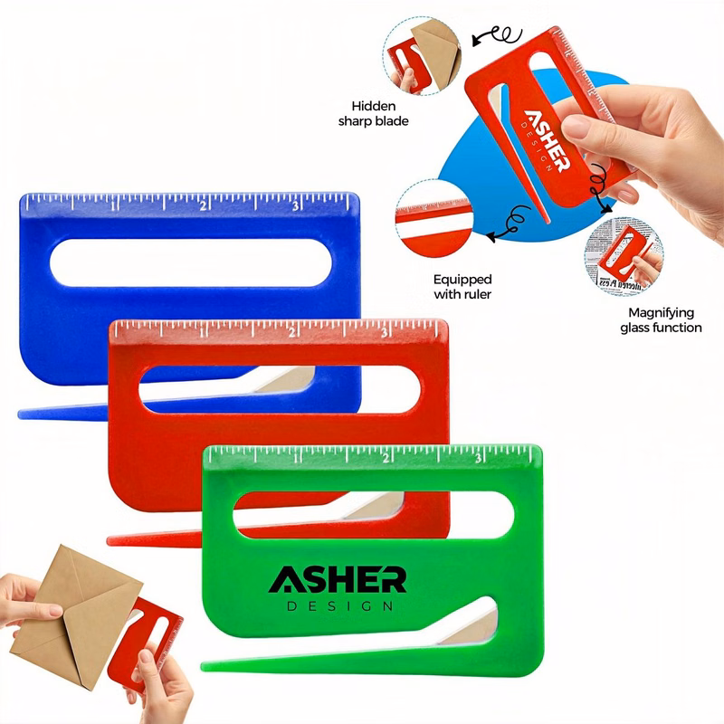 Multipurpose Plastic Mail Opener with Built-in Scale