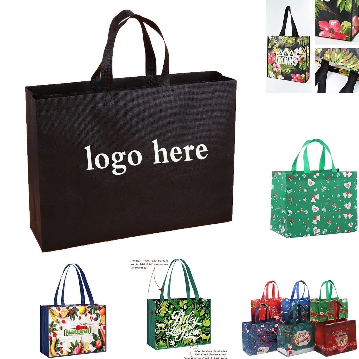 Matte Laminated Non-Woven Tote Bag (12"x16"x6")
1