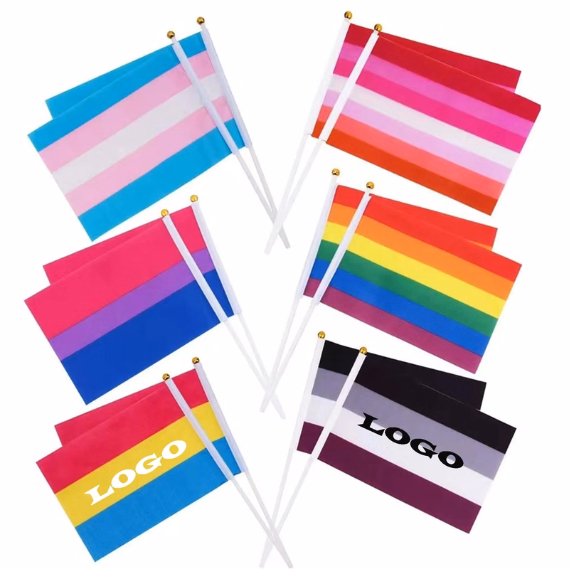 Rainbow 8.3"x5.5" Nylon Outdoor Flag