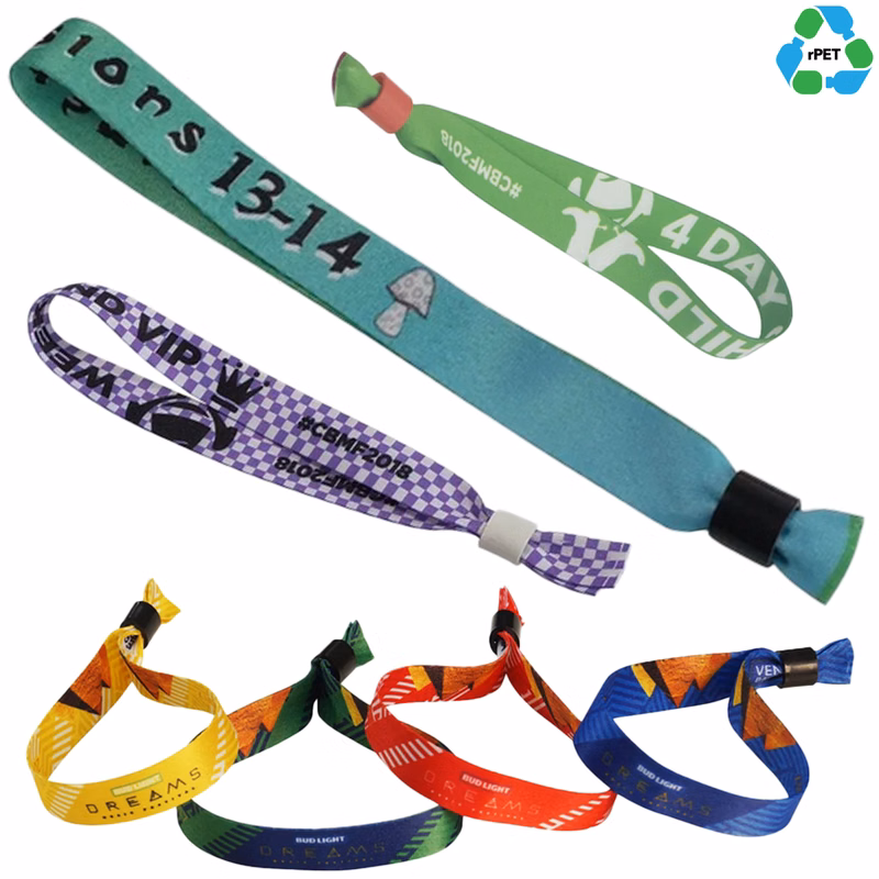 1/2" rPET Recycled Sublimated Eco-friendly Event Wristbands