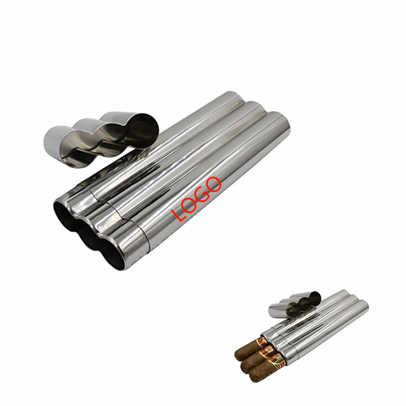 Stainless Steel Hip Flask Cigar Tube /Cigar Box/Cigar Case
