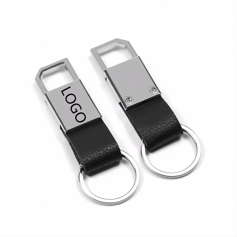 Leather Metal Waist Keychain