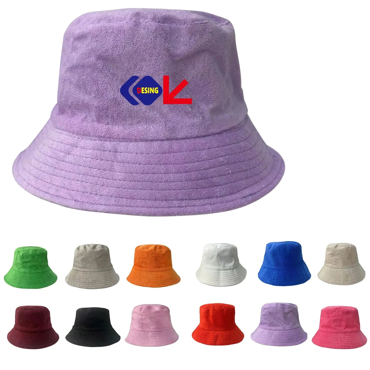 Adjustable Terry Cloth Bucket Hat 1