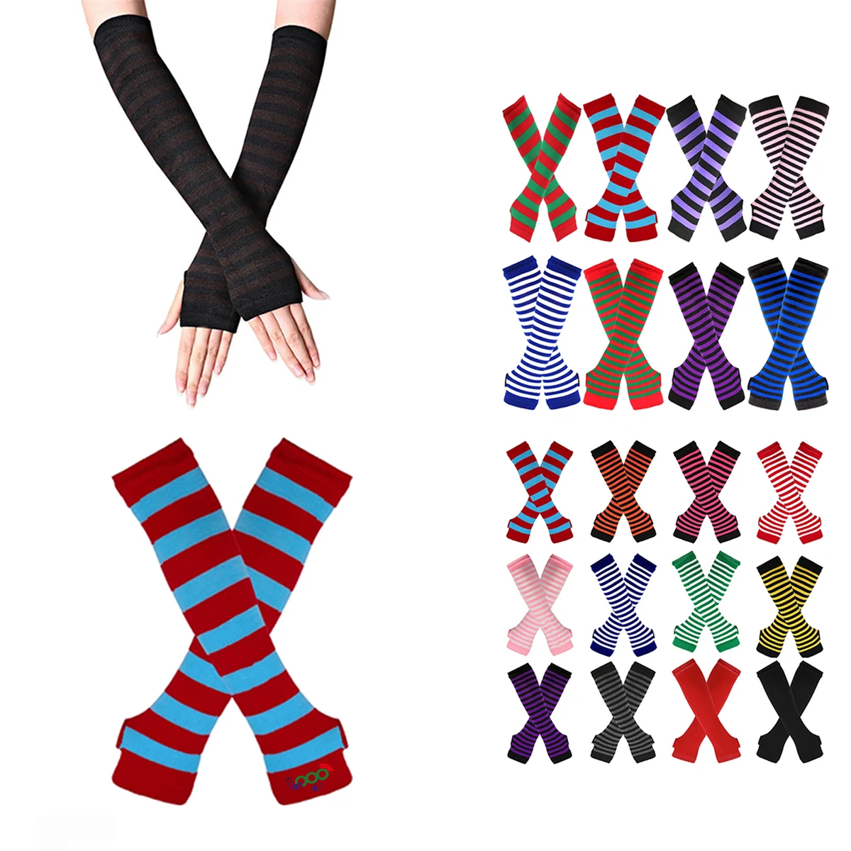 Comfortable Knit Arm Warmer Gloves 1