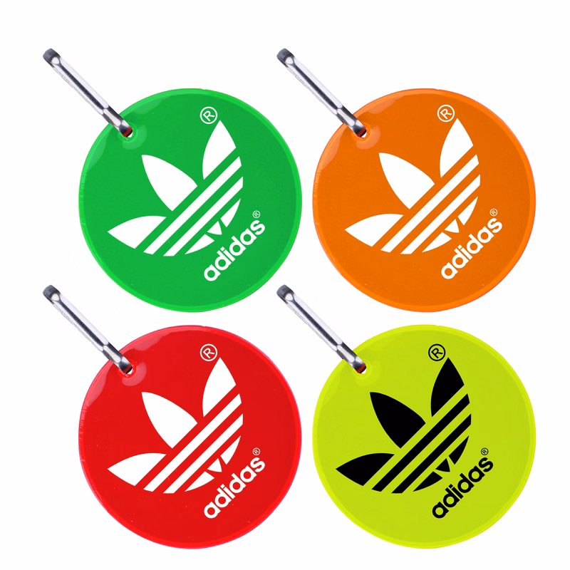 Round Shaped Safety Reflector Zipper Pull w/ Metal Clasp
