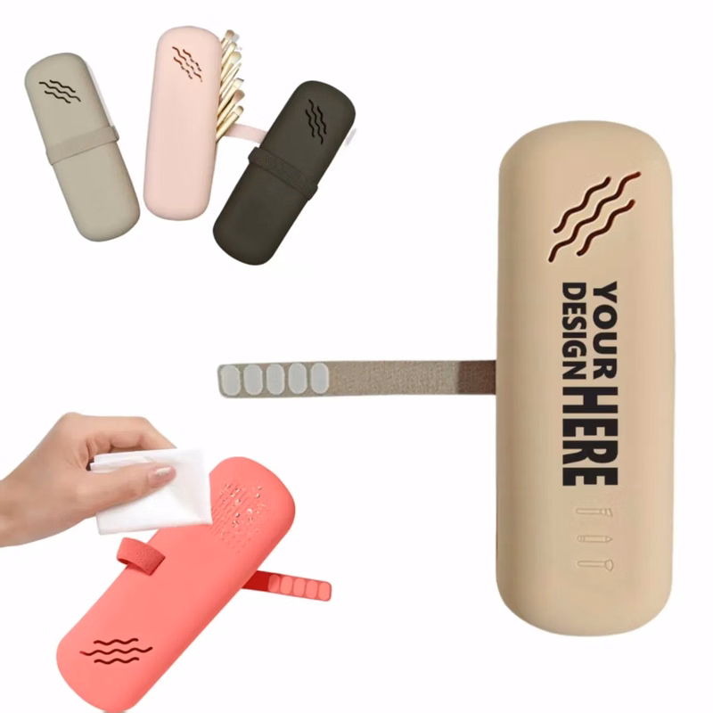 Portable Silicone Makeup Brush Organizer Case