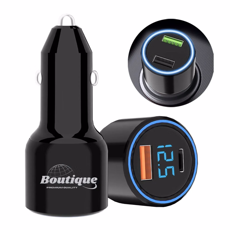 63W 2-Port USB&Type-C For Phone or Pad Car Charger Power