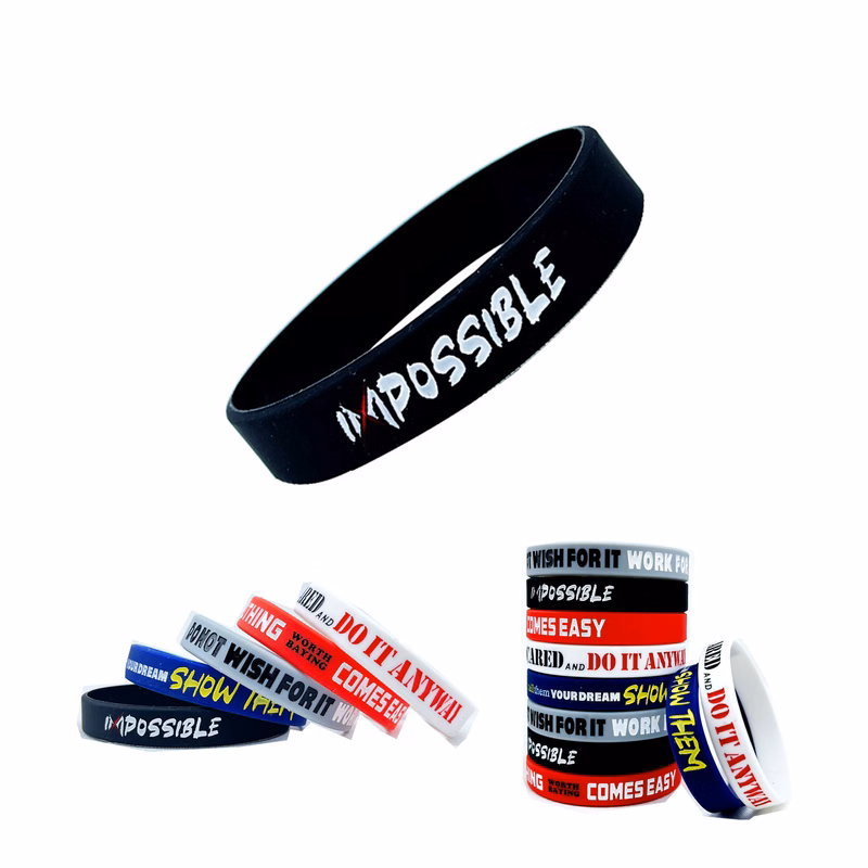 Debossed Color Filled Wristband