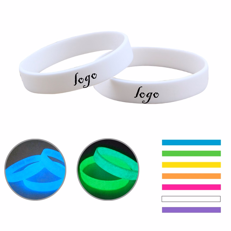 MOQ50 Glowing Silicone Bracelets Bulk