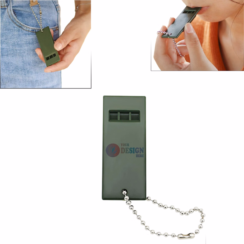 Three-Frequency Survival Whistle Keychain