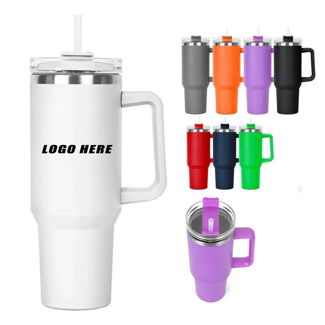 40oz Stainless Steel Handle Portable Tumbler 1