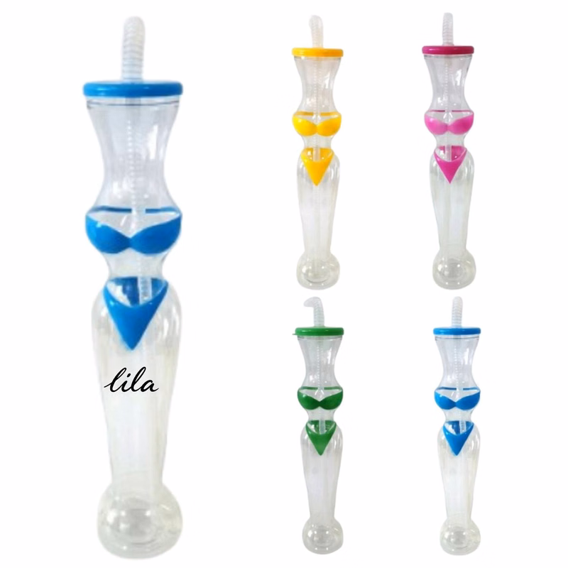20oz Plastic Bikini Cup w/ Straw