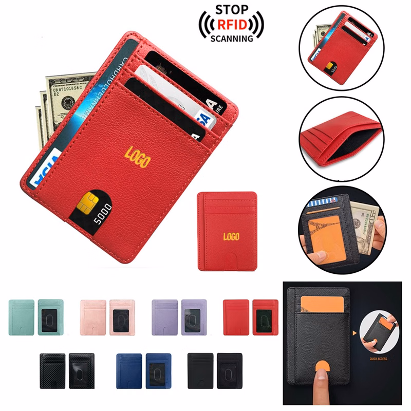 RFID Leather Minimalist Slim Wallet