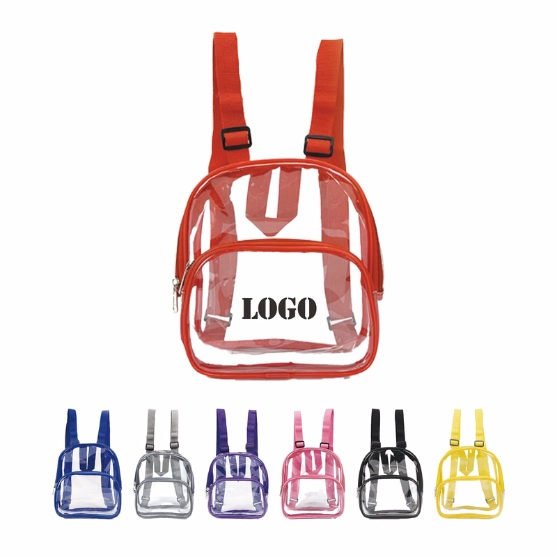 Water-Resistant Heavy Duty Clear PVC Transparent Backpack
