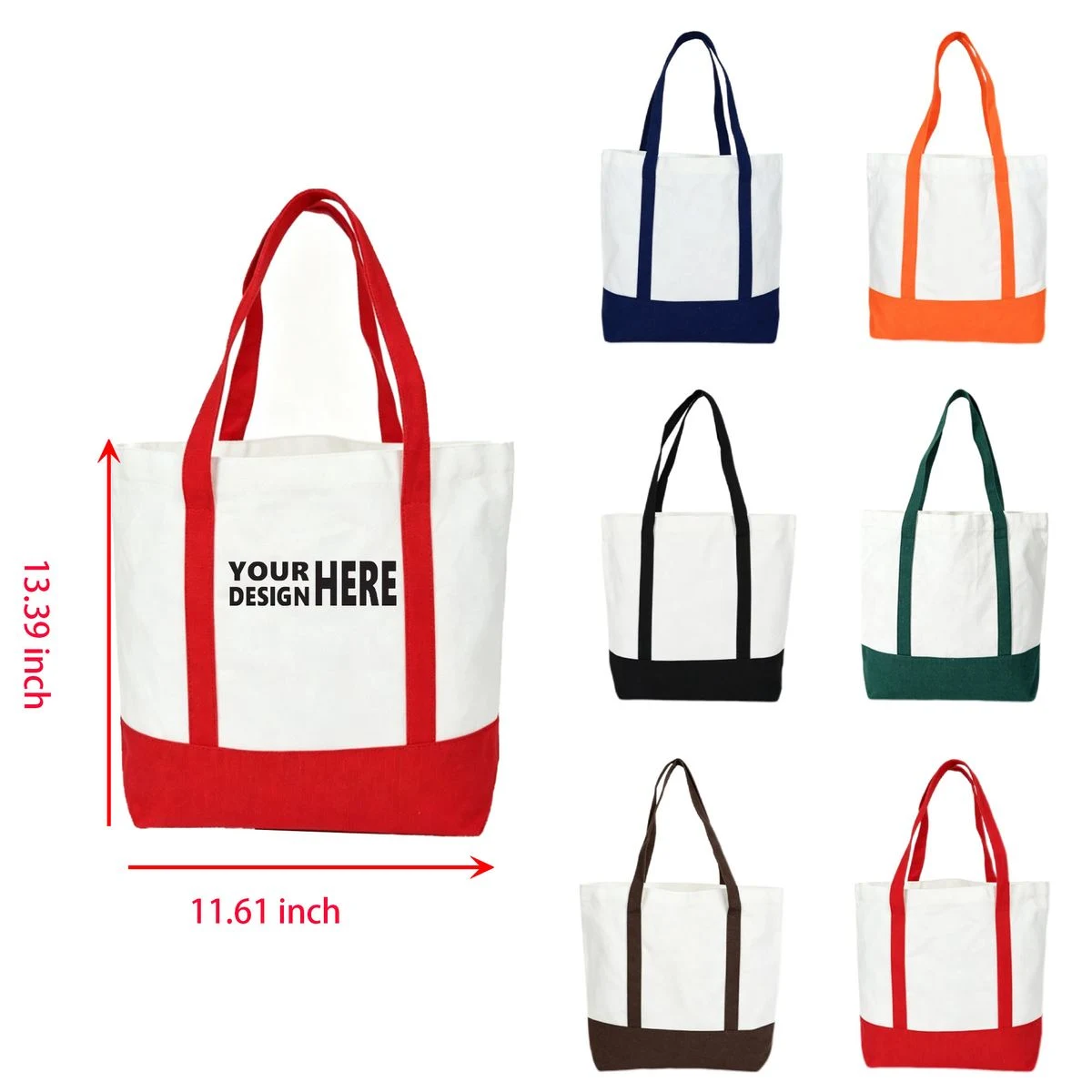 Canvas Tote Bag With Bottom Gusset, No Side Gussets, custom tote bag with logo imprint 1