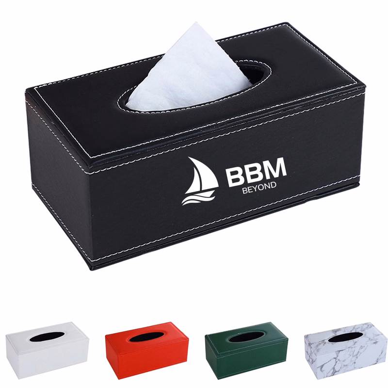 Rectangular PU Leather Tissue Box