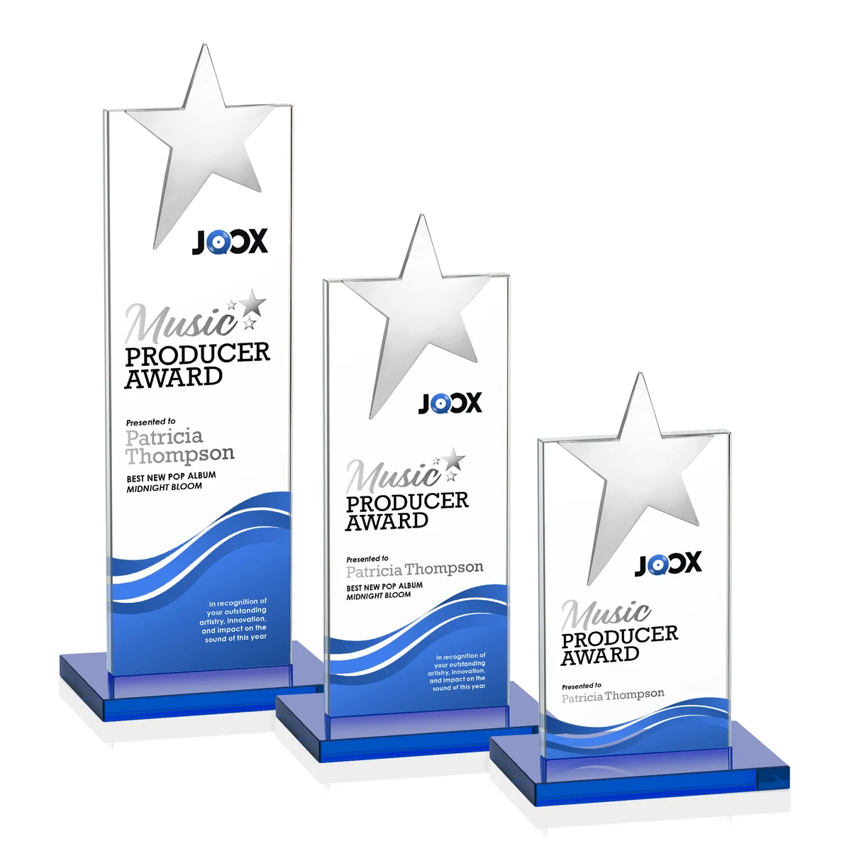 Bryanston Chrome Star VividPrint™ Award - Sky Blue 1