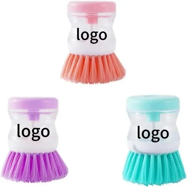 Custom Soap Dispensing Dish Brush With Ergonomic Round Handle — All in One Kitchen Tool 1