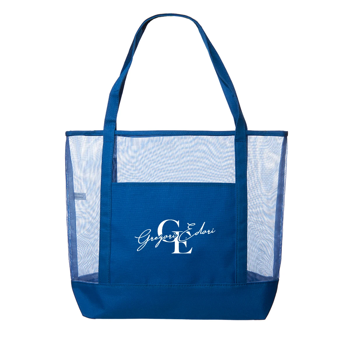 Lauderdale Mesh Beach Bag (1 Color Imprint), custom tote bag with logo imprint 1