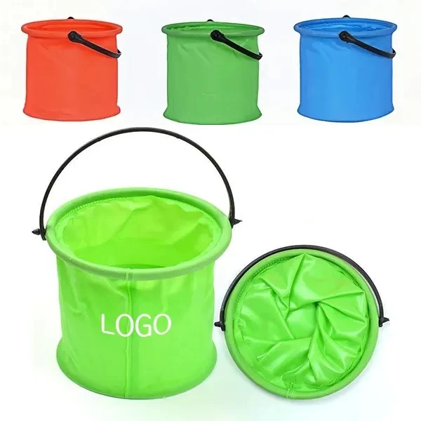 Portable Water Bucket with Collapsible Design and Handle 1