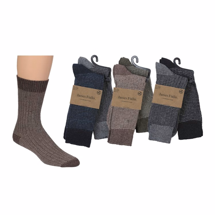 Men's Heavy Thermal Socks - Assorted Size 10-13 2 Pack