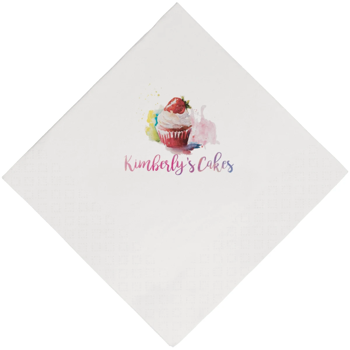 Luncheon Napkin 3 Ply 1/4 Fold White Digital Print 1