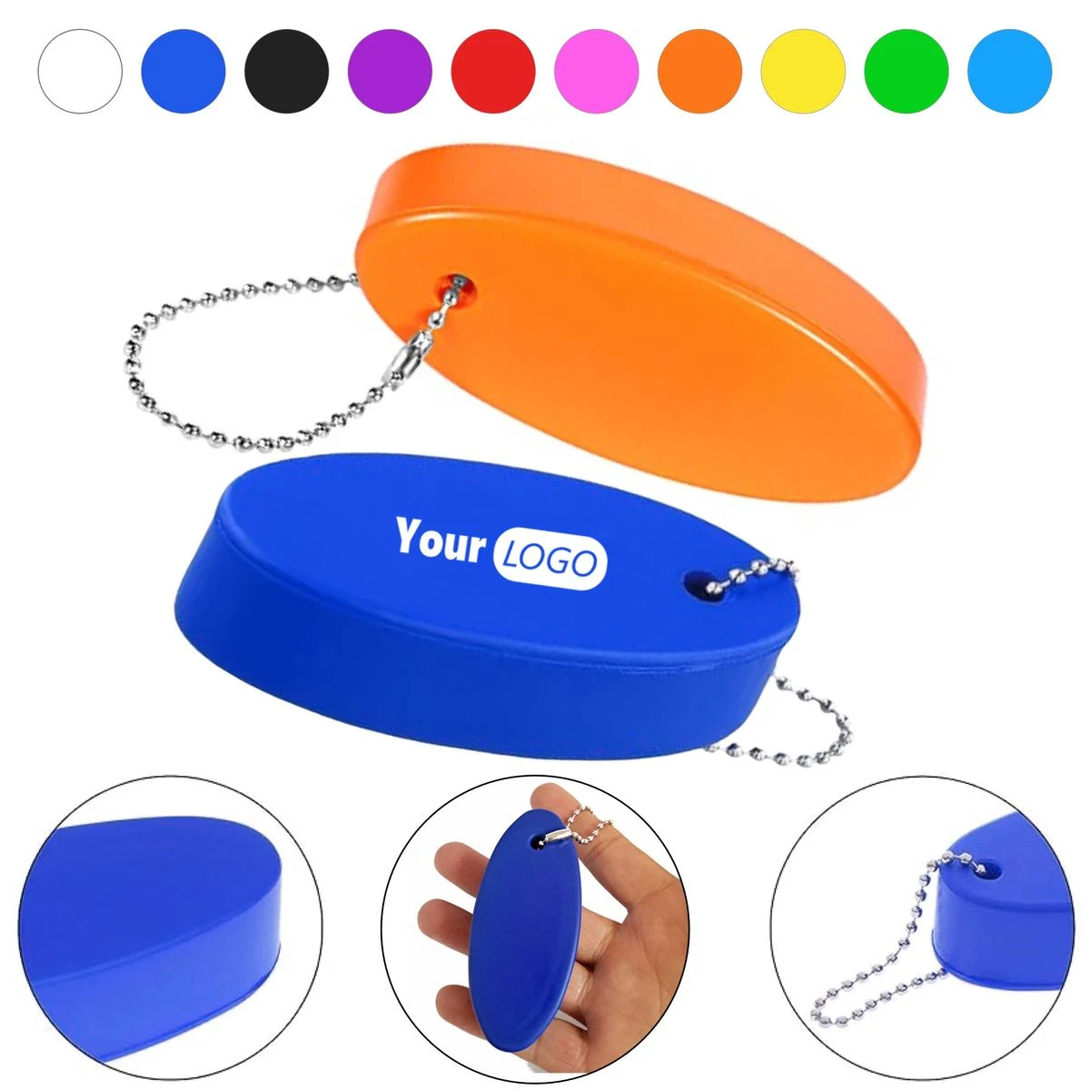 Oval Floating PU Foam Keychain for Boating 1