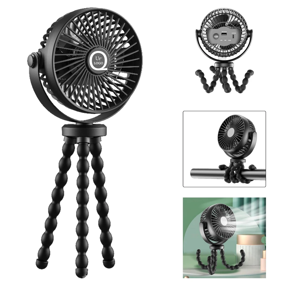 Octopus Usb Rechargable Fan 2000Mah 1