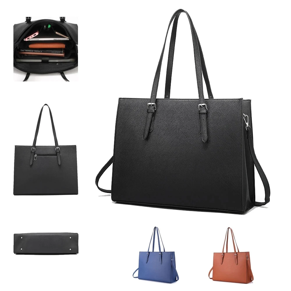 Pu Leather Laptop Tote Bag 1