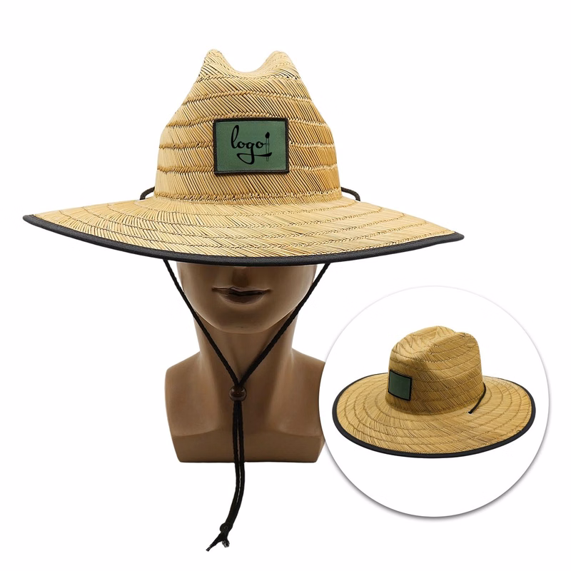 Hand Woven Hollow Straw Lifeguard Sun Hat